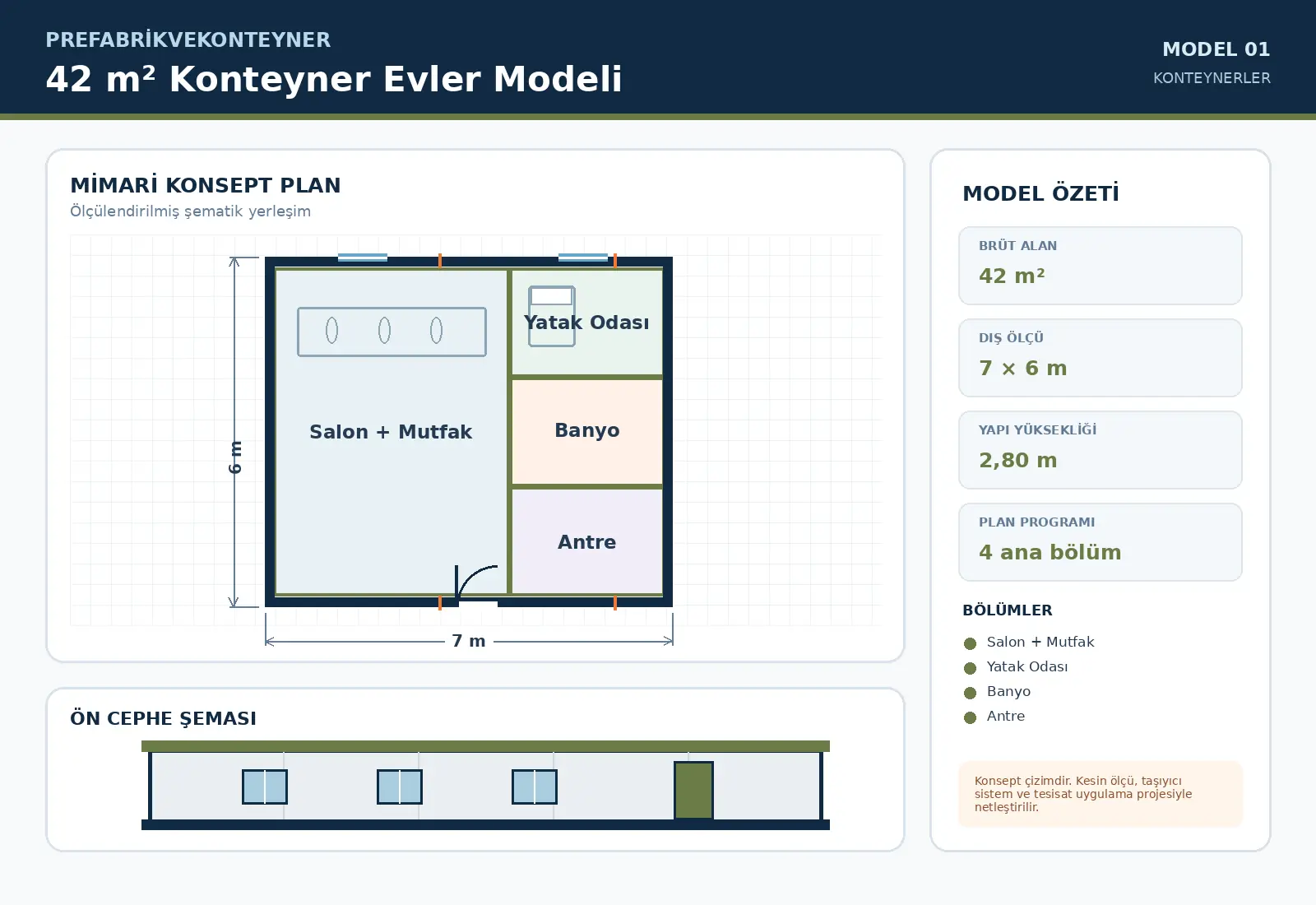 42 m² Container Homes Model